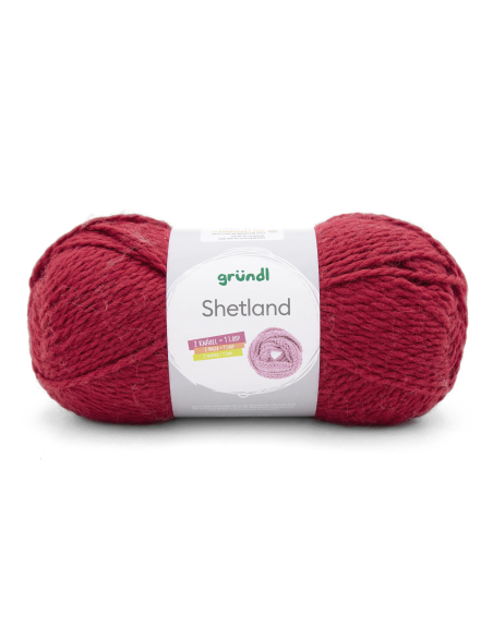 Pelote Shetland 100g rouge