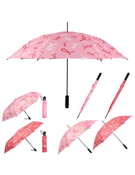 Parapluie Golf Octobre Rose – Grand parapluie résistant et solidaire