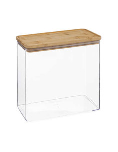Boîte rectangle plastique et couvercle bambou 3L ESKE