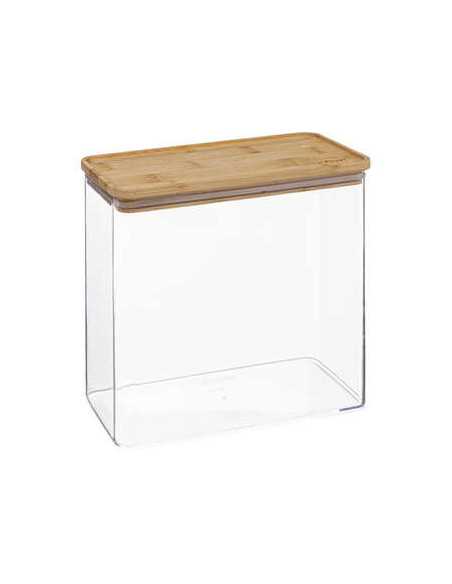 Boîte rectangle plastique et couvercle bambou 3L ESKE