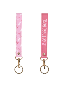 Porte-clés lanière Octobre Rose – Pratique et solidaire