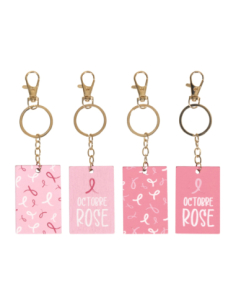 Porte-clés Octobre Rose – Pratique et solidaire