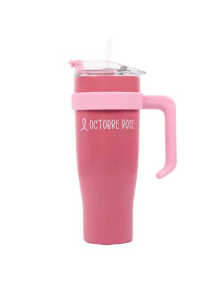Mug Miami 1,2L Octobre Rose Texte – Grande capacité et solidaire