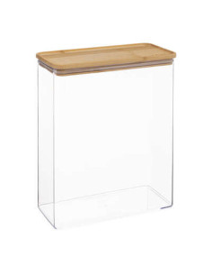 Boîte rectangle plastique et couvercle bambou 4,3L ESKE