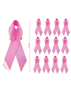 Lot de 12 Rubans Épingles Octobre Rose – Accessoires de soutien et sensibilisation