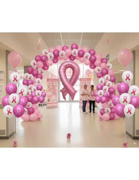 Lot de 12 Ballons Octobre Rose 30 cm – Décoration pour événements de sensibilisation