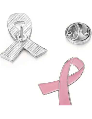 Lot de 6 Pin’s Ruban Octobre Rose – Accessoires de sensibilisation et solidarité