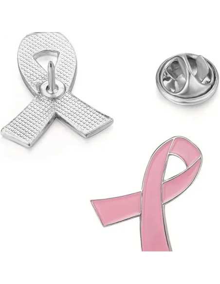 Lot de 6 Pin’s Ruban Octobre Rose – Accessoires de sensibilisation et solidarité
