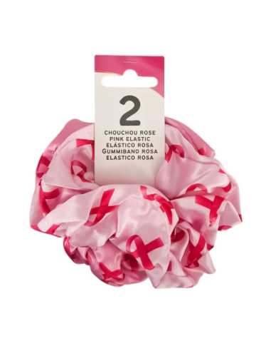 Chouchou Octobre Rose – Accessoire capillaire solidaire et élégant
