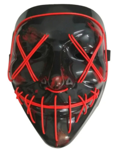 Masque Lumineux TERREUR LED – Accessoire Halloween effrayant