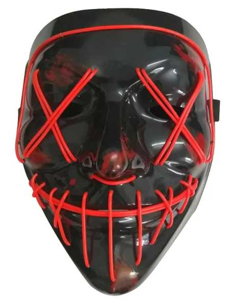 Masque Lumineux TERREUR LED – Accessoire Halloween effrayant