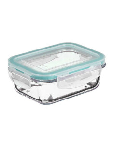 Boîte rectangle plastique et couvercle bambou 0,8L CLIPEAT