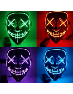 Masque Lumineux TERREUR LED – Accessoire Halloween effrayant 2