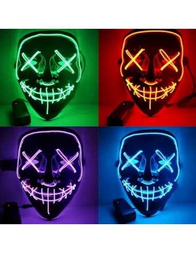 Masque Lumineux TERREUR LED – Accessoire Halloween effrayant