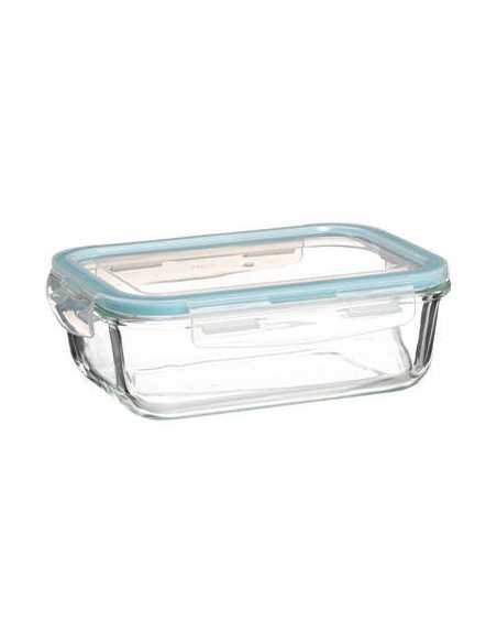 Boîte rectangle plastique et couvercle bambou 1,18L CLIPEAT