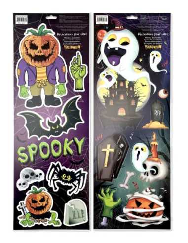 Vitrophanie HALLOWEEN 59.5 x 21 cm – Décoration adhésive