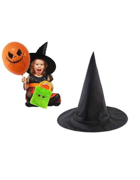 Chapeau de Sorcière 33 x 34 cm – Accessoire Halloween en Polyester