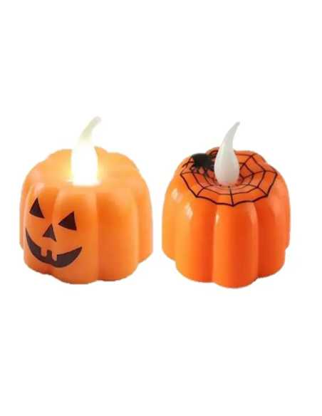 2 Bougies Citrouille 3.5 cm – Décoration Halloween