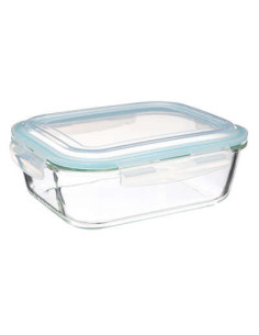 Boîte rectangle plastique et couvercle bambou 2,26L CLIPEAT