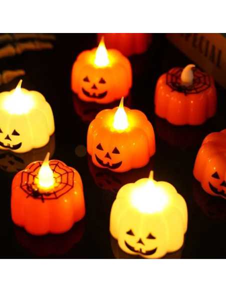2 Bougies Citrouille 3.5 cm – Décoration Halloween