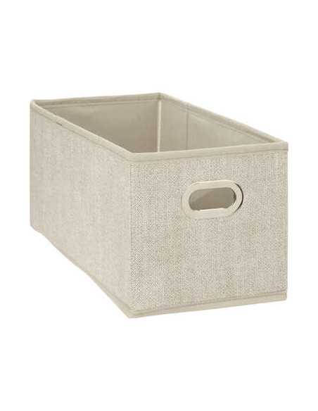 Boîte de rangement, 15x31 cm, Beige chiné