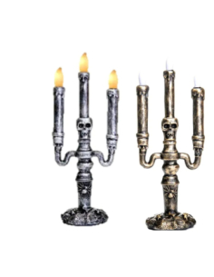 Chandelier MANOIR LED 3 branches – Décoration Halloween lumineuse