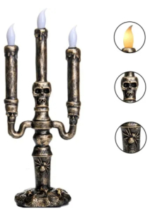 Chandelier MANOIR LED 3 branches – Décoration Halloween lumineuse 2