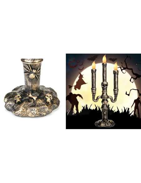Chandelier MANOIR LED 3 branches – Décoration Halloween lumineuse