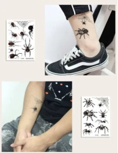 Tatouage Éphémère SPIDER HORROR – Accessoires Halloween 2