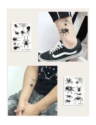 Tatouage Éphémère SPIDER HORROR – Accessoires Halloween