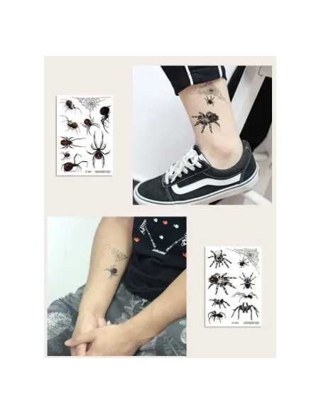 Tatouage Éphémère SPIDER HORROR – Accessoires Halloween