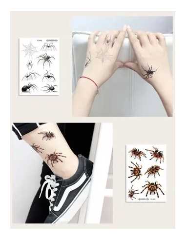 Tatouage Éphémère SPIDER HORROR – Accessoires Halloween