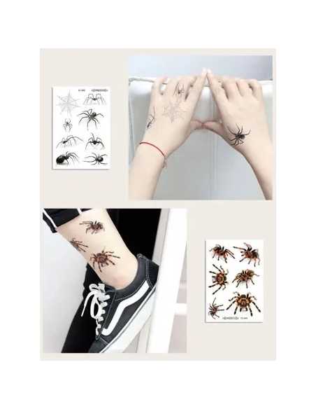 Tatouage Éphémère SPIDER HORROR – Accessoires Halloween