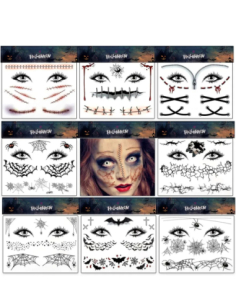 Tatoo Éphémère HORROR HALLOWEEN – Accessoires terrifiants