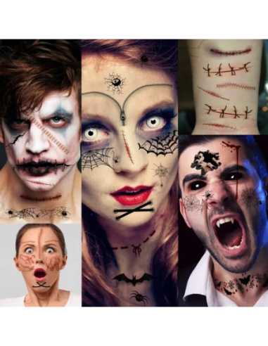 Tatoo Éphémère HORROR HALLOWEEN – Accessoires terrifiants