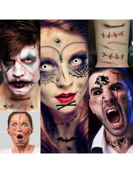 Tatoo Éphémère HORROR HALLOWEEN – Accessoires terrifiants
