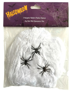 Toile d'Araignée 20g + 3 Araignées – Décoration Halloween