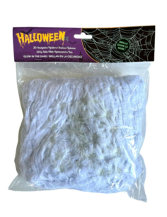 Toile d'Araignée 200g + 20 Araignées GLOW IN THE DARK – Décoration Halloween 2