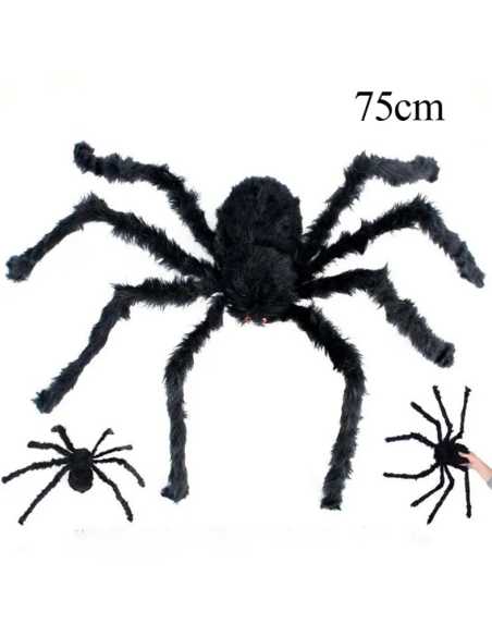 Araignée Géante Velue 75 cm – Décoration Halloween terrifiante
