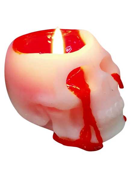 Bougie TÊTE DE MORT 5 x 7 x 5 cm – Décoration Halloween